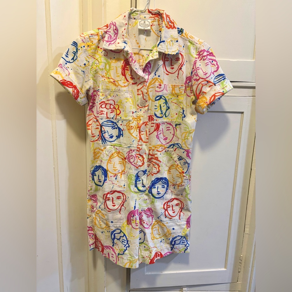 My Little Belleville rainbow Bowie romper xs
